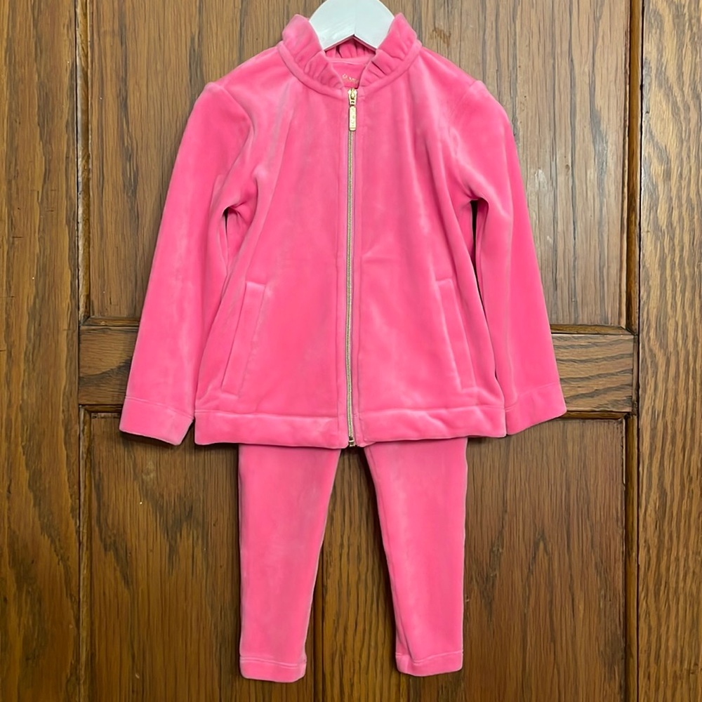 Lilly Pulitzer Pink Velour Track Suit
